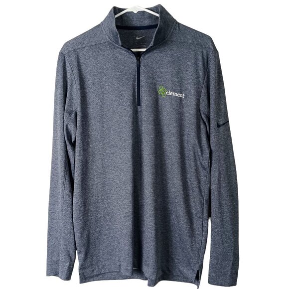 Nike Element Mens Dri Fit Half Zip Top Blue Heather Medium BV6044 Activewear - Picture 1 of 7